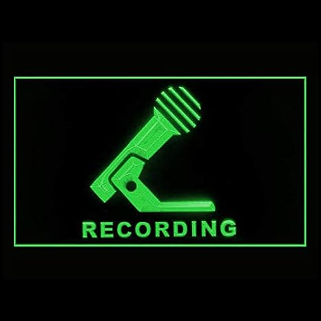 140033 Recording Microphone Music Public Studio Air Display LED Light Neon Sign