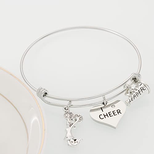 HUTIMY Cheer Bracelets for Cheerleader Jewelry Gifts for Cheer Team Player Cheerleaders Bracelet4