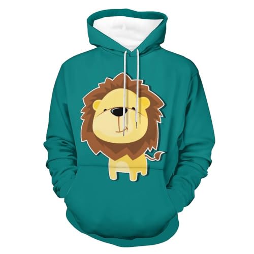 Pull pour homme femme lion cartoon qui résout le manque de confort en taille S