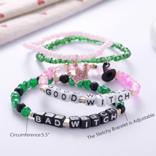 Image of Kvekstio Witch Bracelet Set, Wick-Themed Magical Friendship Bracelet for Best Friends Sisters BFF, Women's Witch Lover Gift