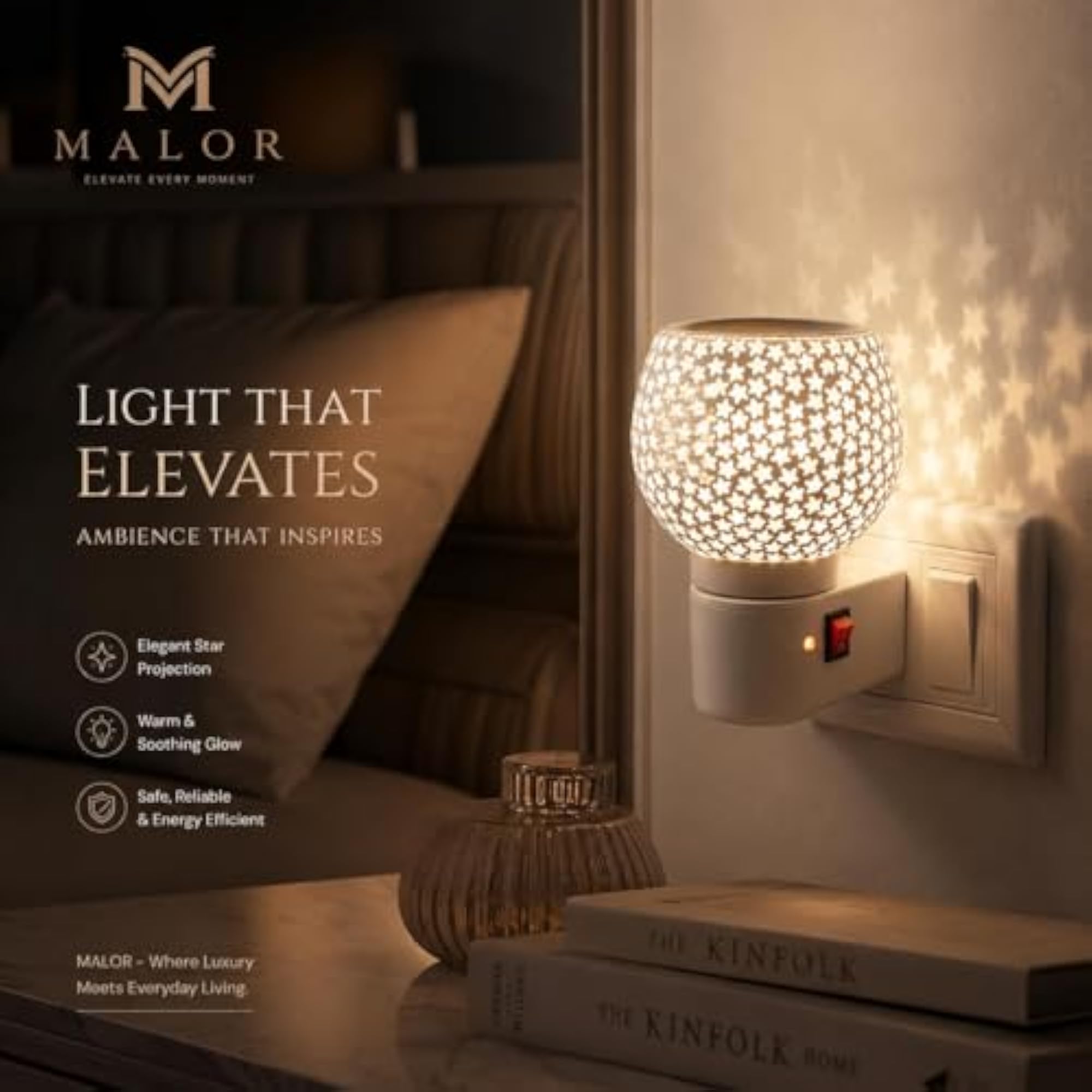 Electric Kapoor Dani with Night Lamp, Ceramic Camphor Diffuser