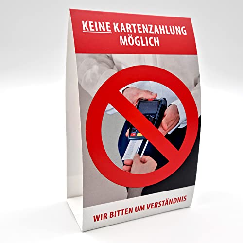 Hinweis Tisch-Aufsteller: Nur Barzahlung, Keine Kartenzahlung möglich, CASH ONLY (1) Cover