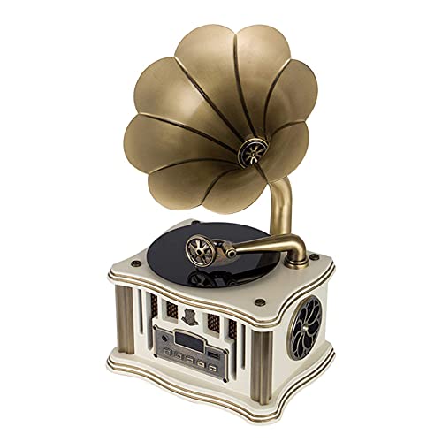 Platine Vinyle Bluetooth CLSDRZC Tourne-Disque Retro Radio FM USB