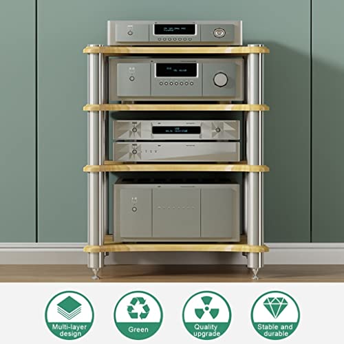 Meuble TV avec étagère AV – Design robuste et spacieux pour le rangement des amplificateurs et du matériel audio – Idéal pour le home cinéma et l'optimisation du système audio