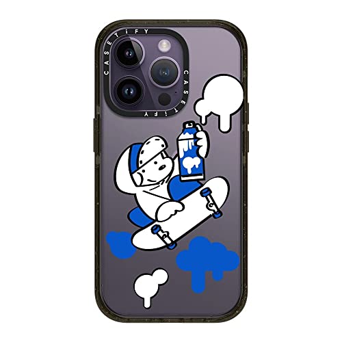 CASETiFY �C���p�N�g iPhone 14 Pro �P�[�X [MIL�K�i���� (4x MIL-STD-810G)/2.5m����̗����������N���A] - Skater JOHN -Hello my friend 03- - �O���b�V�[ �u���b�N