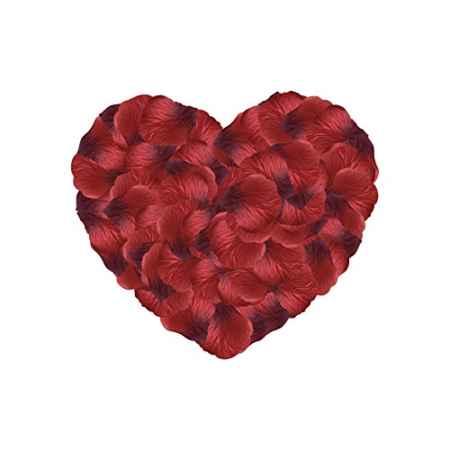1000 Pcs Artificial Silk Rose Petals Decoration Wedding Party Color Dark Red & Burgundy
