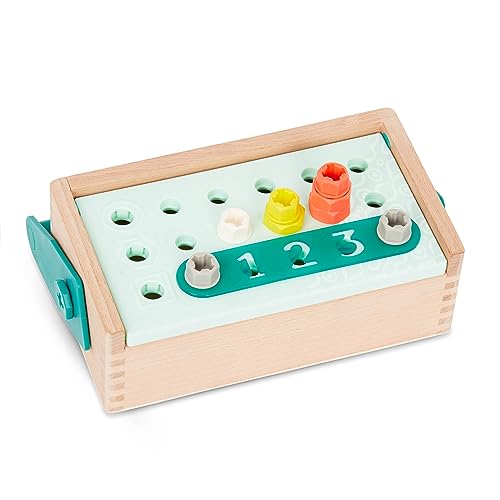 B. Toys BX2058Z Fix ‘N’ Play Kit- Pretend Play Tool Box – Wooden Toolbox & Accessories (25 Pcs) – Carpenter Set thumb #8