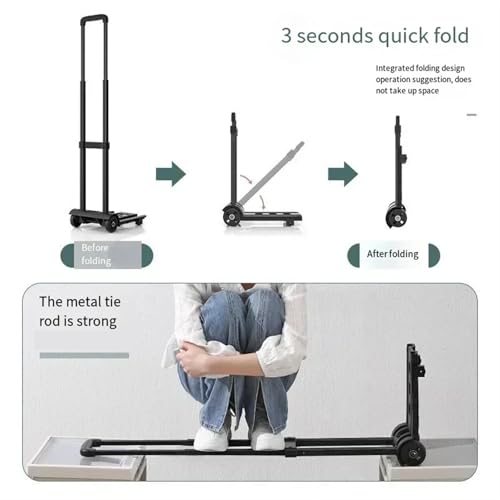 Carretilla plegable portátil para uso doméstico y de oficina miniatura 4