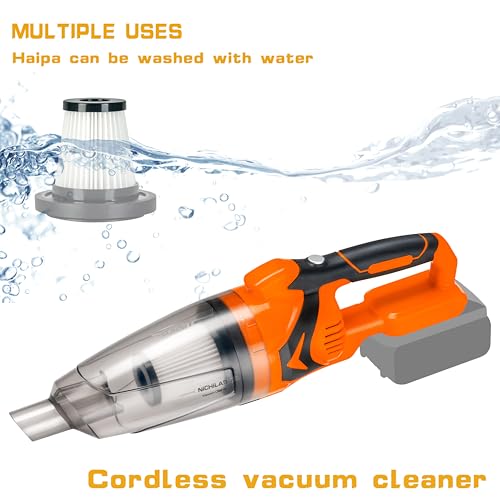 Cordless Vacuum Cleaner Handheld Stick Vacuum Cleaner 10kPa Powerful Suction 4 Different Heads for Home Pets Floor Car, Compatible with DEWALT 20V MAX Batteries (NO Battery)