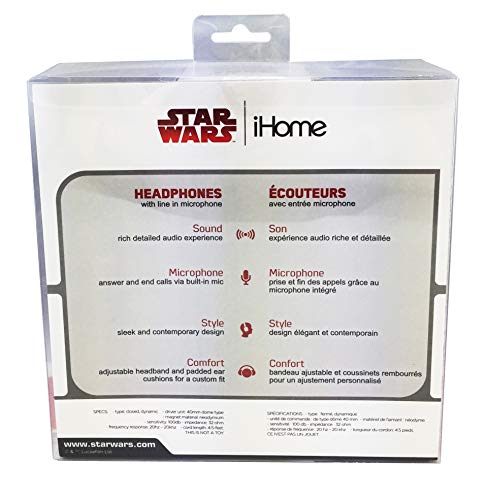 Star Wars Bb-9E Over The Ear Headphones With Built In Microphone Quality Sound From The Makers Of Ihome #TOP5