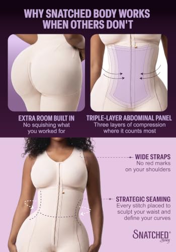 Image of Snatched Body - Women's Stage 1 Faja Colombianas with Bra Shapewear BBL Post Surgery Compression Garment Butt Lifting