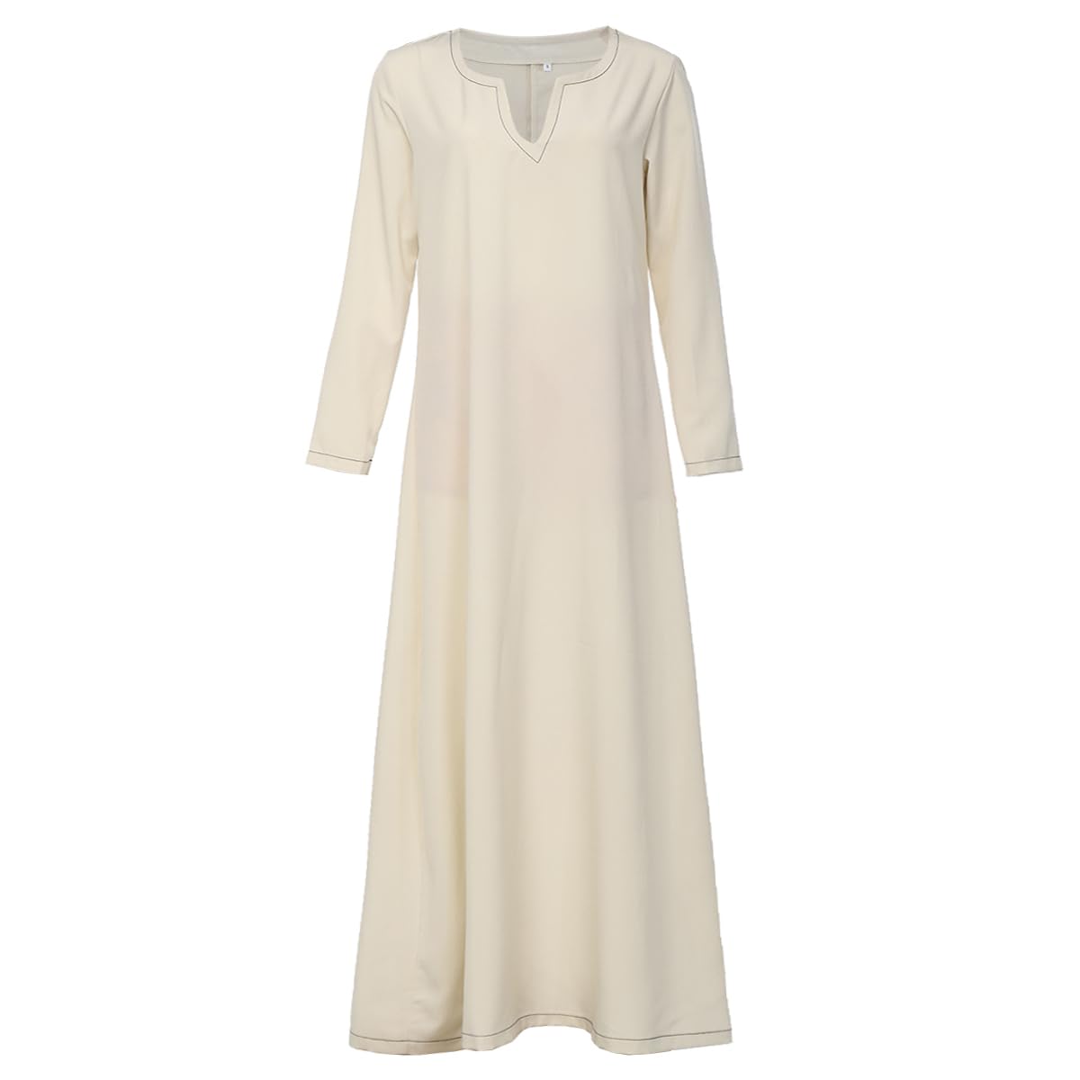 BPURB Vestido Medieval para Mujeres LARP Vikingo Pirata Traje Renacimiento Manga Larga Túnica Vestido Campesino Bíblica