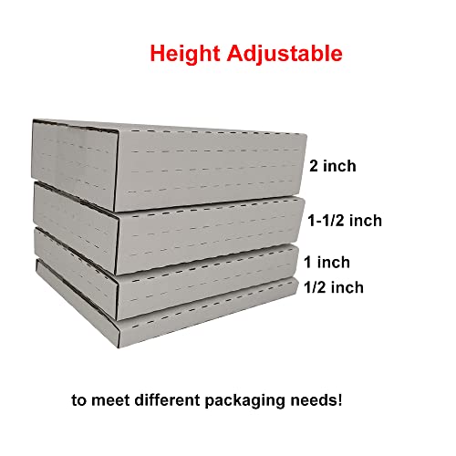 Ch-Box 50 Pack 7.5 X 5.5 X 2" Corrugated Easy-Fold Mailers, Height Adjustable, White (Em752) #TOP2
