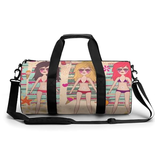 Sac de sport gym bikini et voyage week-end duffel bag étanche pour camping randonnée 45x23x23cm