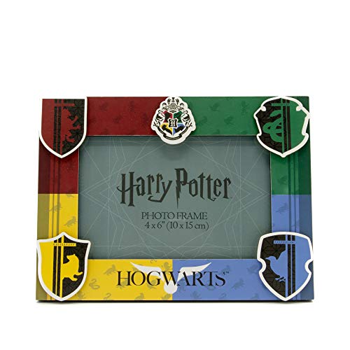 Silver Buffalo Harry Potter Hogwarts House Pride 3D MDF Photo Frame, 4 x 6 Inches