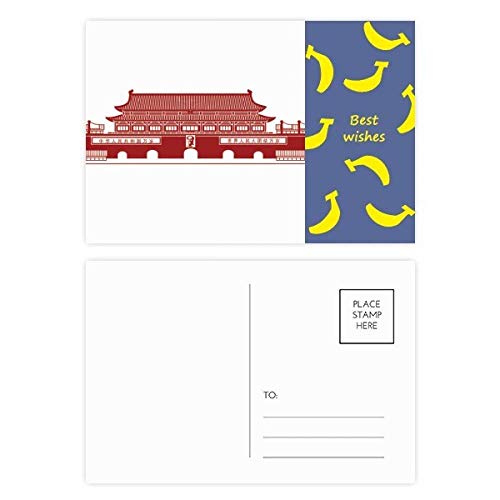 Cartes postales Tiananmen Mao rouge chinois lot de 20 de format 5,7x3,8