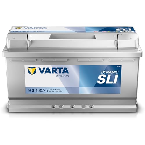 VARTA Automotive DYNAMIC SLI (H3) 12V 100Ah 830A - Nassbatterie KFZ mit Standardausstattung & ohne Start-Stopp System - Starterbatterie für einfachen Energiebedarf - Bleisäurebatterie wartungsfreie