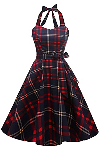 Topdress Vintage Polka Audrey Dress - Halter Retro Cocktail