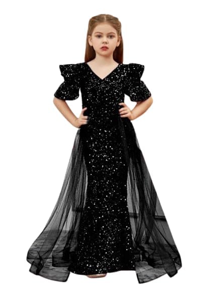 Clothly Girls Viscose Western One Piece|Designer Mini Frock for Kids|Solid Work|Toddler Frock Dress|Birthday Party Dress f... - Review, Price and Buying Guide