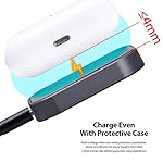 for Airpod Charger, Designed Wireless Charger for Airpods 4(ANC)/3rd/2nd Gen, for New AirPod Pro 3 (2025)/ 2nd Gen, Wireless Earbuds, Slim & Compact for Travel Home Office, (Grey) - Image 4