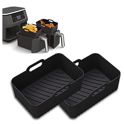 2 Piezas Molde Silicona Freidora de Aire , Moldes Accesorios Freidora Sin Aceite Air fryer Accessories Freidora Bandeja Silicona para Ninja Foodi AF300EU AF400EU Ultenic MasterPRO Duronic