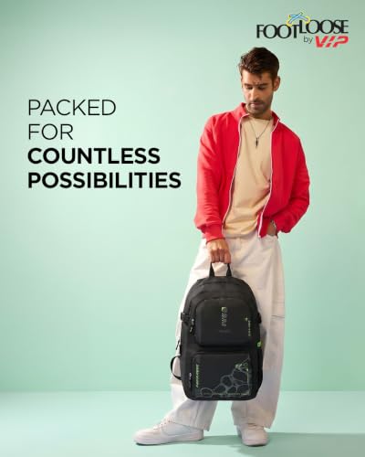 Image of FOOTLOOSE by VIP Kinetic Laptop Backpack for Men & Women | 30 Litre Travel Backpack with 15.6 inch Laptop Compartment | Office, College, School Backpack