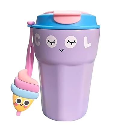 Cots and Cuddles 420ml Leakproof Drinking Cup for School, Travel, and Outdoor Use (Purple)