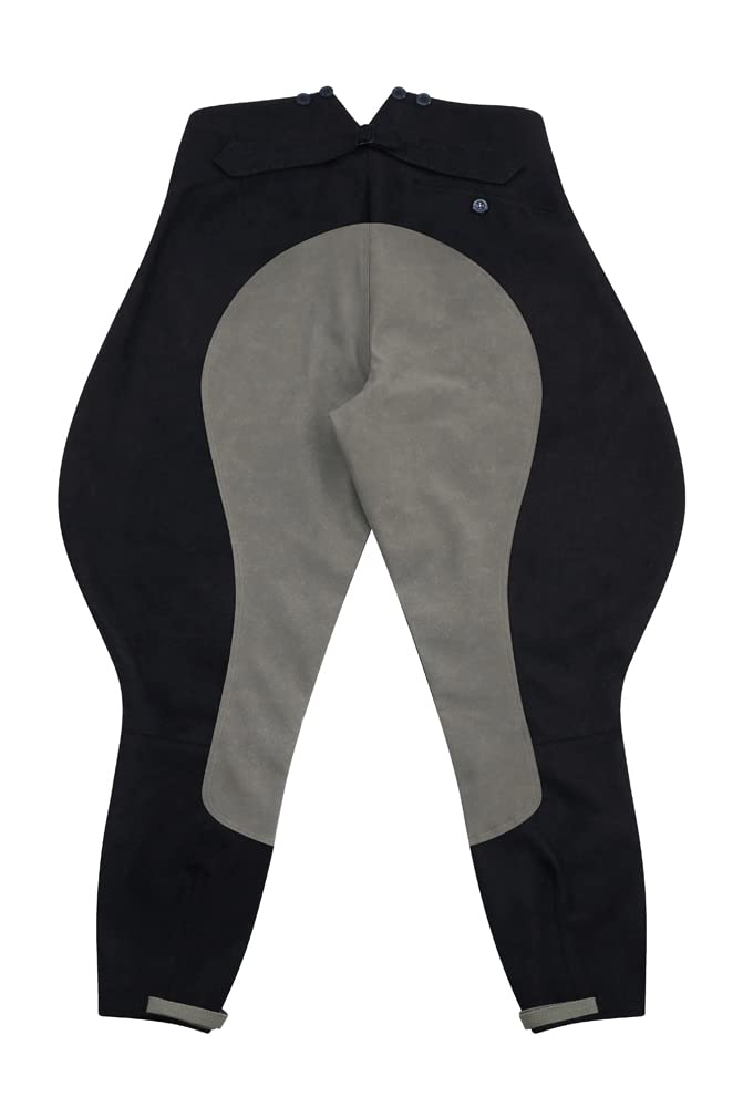 militaryharbor Pantaloni da equitazione in lana nera da agente di polizia tedesco della seconda guerra mondiale