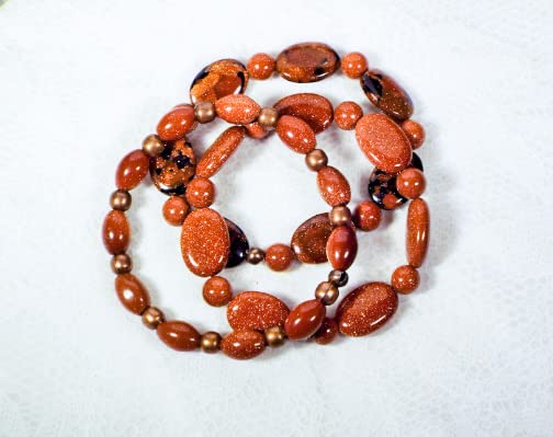 Miniatura 6 de Cynthia Lynn "COPPER FALL" Gold Sandstone Antiqued Copper Earrings