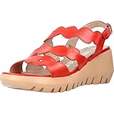 sandalias de tacón de mujer wonders de piel en color rosa  WONDERS Modelo D9021 Rojo T. 39