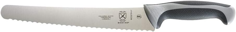 M23210GY Bread Knife, 10-Inch Wavy Edge Wide, Grey