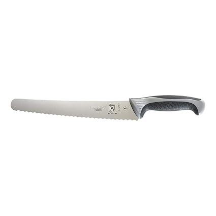 Mercer Culinary M23210GY Bread Knife, 10-Inch Wavy Edge Wide, Grey