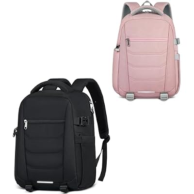 SDYSM Camera Backpack Professional Waterproof 14 Inch Laptop Backpack Black and Pink