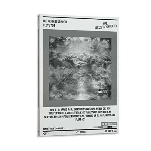 Poster sur toile The Neighbourhood I Love You décoration murale chambre format 60x90 cm