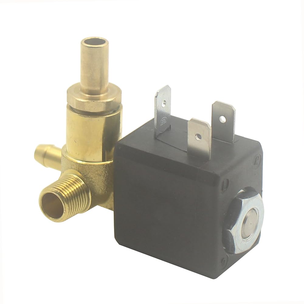 Jiayin JYZ-3 G1/8" AC 230 V 3 voies 10 Bar Électromagnétique Micro-aimant Eau Vapeur Fer Chaudière Valve