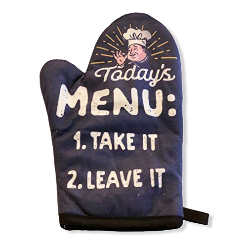 Crazy Dog T-Shirts Today's Menu Take It Or Leave It Apron Funny Cookwear