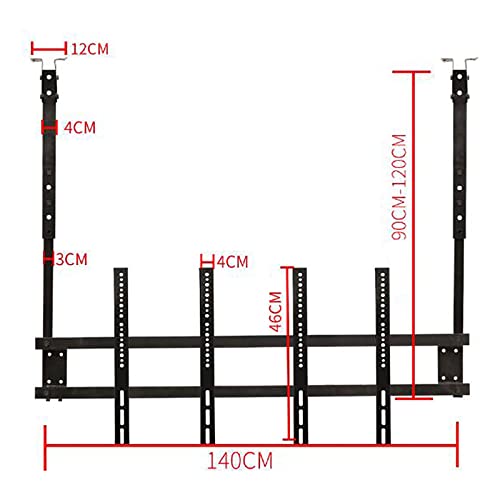 Support TV plafond double écran réglable pour téléviseurs de 32 à 43 pouces