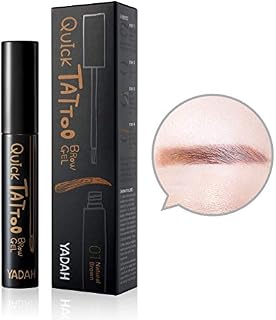 YADAH Quick Tattoo Eye Brow Gel 1 Natural Brown, Waterproof Long Lasting Eyebrow