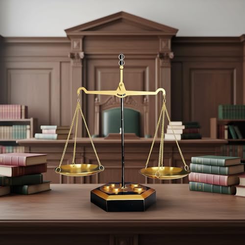 NOLITOY Metallwaage Ornament Vintage Waage Der Gerechtigkeit Dekoration Für Büro Und Zuhause Als Tischdekoration Und Aufbewahrungselement
