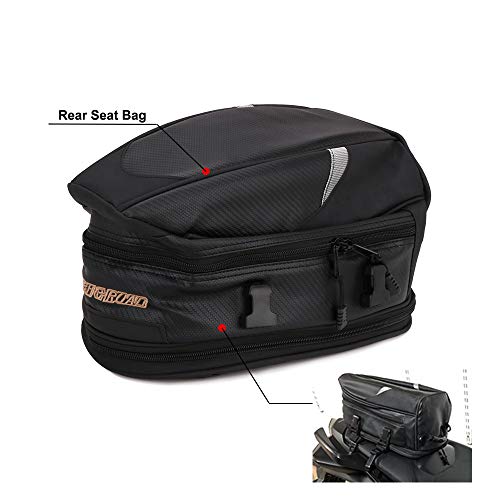 Jinyao: Mochila para asiento trasero de moto. Resistente al agua  de alta capacidad