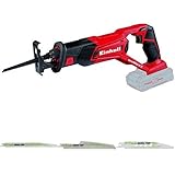 Einhell Akku Universalsäge Power X-Change (Li-Ionen, 18 V, ohne Akku und Ladegerät) mit 3 zusätzlichen kwb Säbelsägeblättern