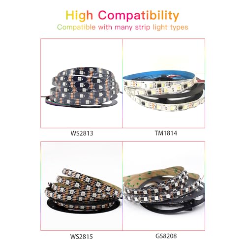 GLEDOPTO ESP32 WLED IP65 Wasserdicht Dynamische Beleuchtung RGB DC5 24 V kompatibel mit LED-Streifen WS2811 WS2812 SK6812 WS2813 WS2815 WiFi Steuerung über WLED App