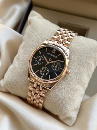 Image of AMERICANVIBER Rose Gold Women Watches | Girl Watch | Watch for Women | Diamond Studed | Premium Design | Trendy Fashionable | Under 499