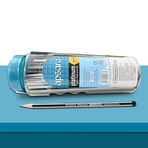Image of Apsara Platinum Pencils - Extra Dark & Smooth Writing | Hexagonal Body for Strong Grip | Non-Toxic & Safe - Pack of 40 Pencils