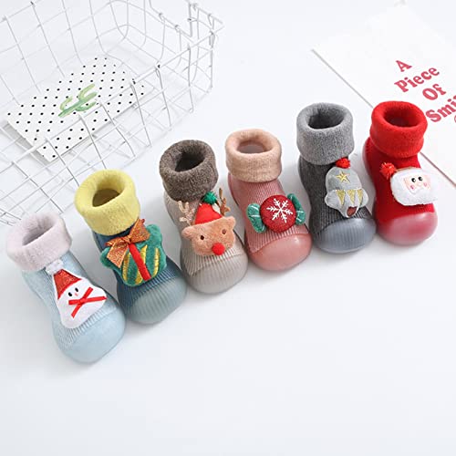 Baby Christmas Pattern Socks Shoes Non-Slip Floor Socks Shoes Children Cartoon Toddler Socks Shoes Boy Walking Shoes2