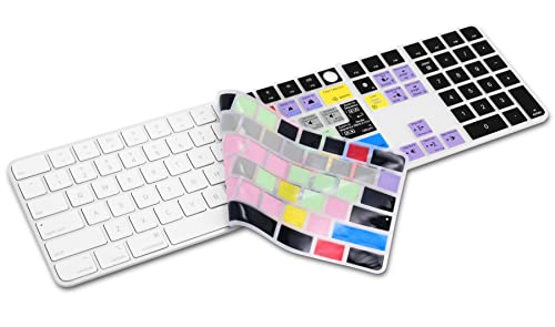 Xskn Premiere Pro Shortcut Silicone Keyboard Cover Skin For 2021 Released Apple Imac M1 24" Magic Keyboard With Touch Id And Numeric Keypad A2520 Keyboard - Eu&Us Layout (Not Suite Others Model) #TOP2