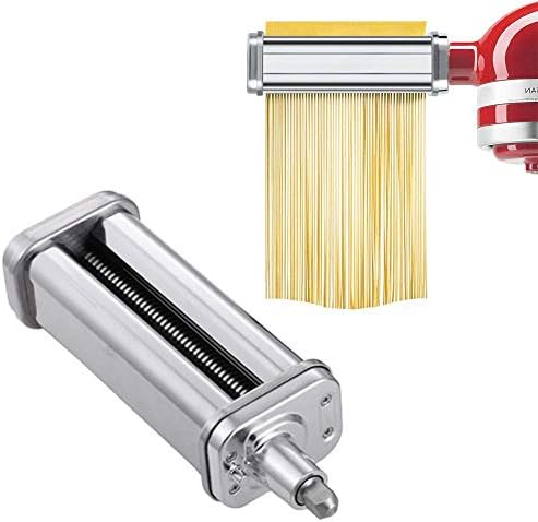 Spaghetti Pasta Cutter Attachment for KitchenAid Stand Mixer, Stainless Steel Pasta Maker Machine Accessories
