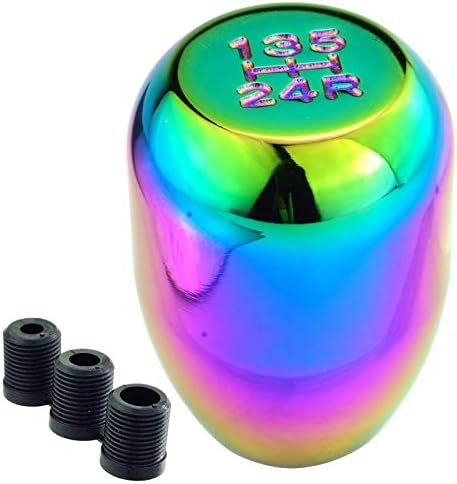 Arenbel Shifter Knobs 5 Speed Car Gear Stick Leather