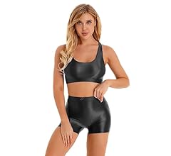 Amazon | [Agoky] すべすべした素材 超光沢 ホットヨガ ブラ