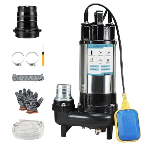 1HP Submersible Sewage Pump with Float Switch